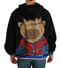 Load image into Gallery viewer, Dolce & Gabbana Black Sweater Pig of the Year Hooded