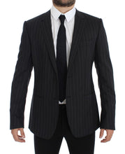 Load image into Gallery viewer, Dolce & Gabbana Chic Gray Striped Wool Blazer Jacket