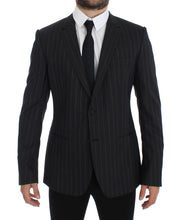 Load image into Gallery viewer, Dolce & Gabbana Chic Gray Striped Wool Blazer Jacket