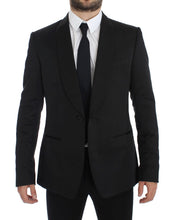 Load image into Gallery viewer, Dolce & Gabbana Exclusive Black Silk One Button Blazer