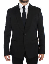 Load image into Gallery viewer, Dolce & Gabbana Exclusive Black Silk One Button Blazer