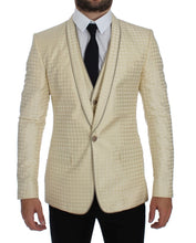 Load image into Gallery viewer, Dolce & Gabbana Sophisticated Beige Polka Dotted Blazer & Vest