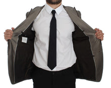 Load image into Gallery viewer, Dolce & Gabbana Elegant Brown Silk Two-Button Slim Blazer