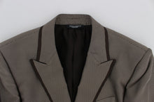 Load image into Gallery viewer, Dolce & Gabbana Elegant Brown Silk Two-Button Slim Blazer