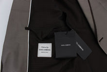 Load image into Gallery viewer, Dolce & Gabbana Elegant Brown Silk Two-Button Slim Blazer