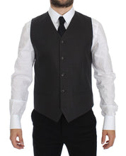 Load image into Gallery viewer, Dolce & Gabbana Elegant Gray Linen Slim Fit Blazer and Vest