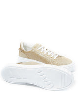 Load image into Gallery viewer, Casadei Off Road Gold Glitter Platform Sneakers