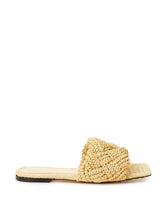 Load image into Gallery viewer, Bottega Veneta Beige Raffia Mule with Maxi Intreccio Detail