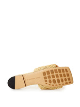 Load image into Gallery viewer, Bottega Veneta Beige Raffia Mule with Maxi Intreccio Detail