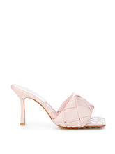 Load image into Gallery viewer, Bottega Veneta Elegant Pink Leather Sandal Mules