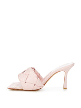 Load image into Gallery viewer, Bottega Veneta Elegant Pink Leather Sandal Mules