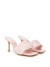 Load image into Gallery viewer, Bottega Veneta Elegant Pink Leather Sandal Mules