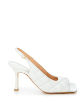 Load image into Gallery viewer, Bottega Veneta Elegant White Nappa Matelassé Slingback Décolleté