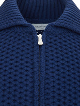 Load image into Gallery viewer, Gran Sasso Elegant Wool Blu Zip Sweater