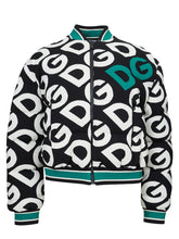 Load image into Gallery viewer, Dolce & Gabbana Elegant Black and White Quilted Bomber Jacket