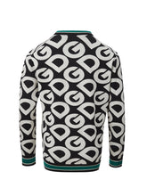 Load image into Gallery viewer, Dolce & Gabbana Elegant Black Wool Sweater with White Logo Detail