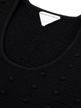 Load image into Gallery viewer, Bottega Veneta Elegant Black Knitted Pencil Dress with Fringes