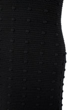 Load image into Gallery viewer, Bottega Veneta Elegant Black Knitted Pencil Dress with Fringes