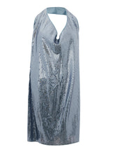 Load image into Gallery viewer, Bottega Veneta Elegant Mosaic Mirror Halter Dress