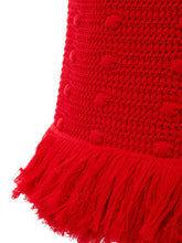 Load image into Gallery viewer, Bottega Veneta Elegant Red Pompom Detail Pencil Skirt