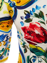 Load image into Gallery viewer, Dolce & Gabbana Elegant Maiolica Print Silk Top