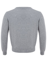 Load image into Gallery viewer, Colombo Elegant Grey Cashmere V-Neck Sweater