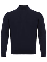 Load image into Gallery viewer, Colombo Elegant Navy Cashmere Silk Blend Sweater