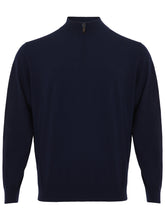 Load image into Gallery viewer, Colombo Elegant Blue Cashmere Sweater with Half Zip