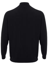 Load image into Gallery viewer, Colombo Elegant Black Cashmere Sweater with Zip Detail
