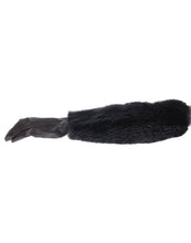 Load image into Gallery viewer, Dolce & Gabbana Black Beaver Fur Lambskin Leather Elbow Gloves