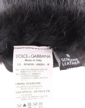 Load image into Gallery viewer, Dolce & Gabbana Black Beaver Fur Lambskin Leather Elbow Gloves