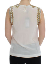 Load image into Gallery viewer, Dolce & Gabbana White crystal embellished tank top