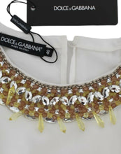 Load image into Gallery viewer, Dolce & Gabbana White crystal embellished tank top