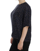 Load image into Gallery viewer, Dolce & Gabbana Blue gold key print silk blouse