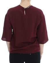 Load image into Gallery viewer, Dolce & Gabbana Red 3/4 sleeve silk blouse