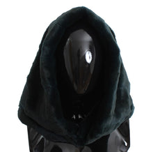 Load image into Gallery viewer, Dolce & Gabbana Exclusive Green Weasel Fur Hooded Scarf