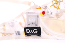 Load image into Gallery viewer, Dolce & Gabbana Elegant White Sailor Print Lingerie Set