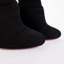 Load image into Gallery viewer, Christian Louboutin Elegant Black Fabric and Leather Ankle Boots