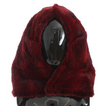 Load image into Gallery viewer, Dolce & Gabbana Luxurious Bordeaux Fur Hooded Scarf Wrap