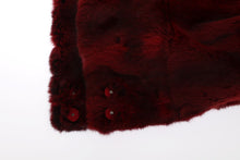 Load image into Gallery viewer, Dolce & Gabbana Luxurious Bordeaux Fur Hooded Scarf Wrap