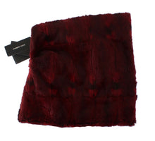 Load image into Gallery viewer, Dolce & Gabbana Luxurious Bordeaux Fur Hooded Scarf Wrap