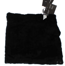 Load image into Gallery viewer, Dolce & Gabbana Chic Black Weasel Fur Hooded Scarf Wrap
