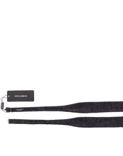 Load image into Gallery viewer, Dolce & Gabbana Gray Black Wool Bow Tie