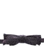Load image into Gallery viewer, Dolce & Gabbana Gray Black Wool Silk Bow Tie