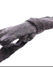 Load image into Gallery viewer, Dolce & Gabbana Gray Black Wool Silk Bow Tie