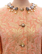 Load image into Gallery viewer, Dolce & Gabbana Pink Silk Brocade Crystal Jacket Coat
