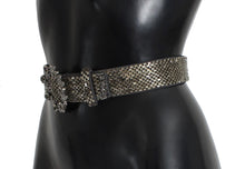 Load image into Gallery viewer, Dolce & Gabbana Crystal Buckle Sequined Waist Belt