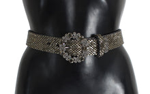 Load image into Gallery viewer, Dolce & Gabbana Crystal Buckle Sequined Waist Belt