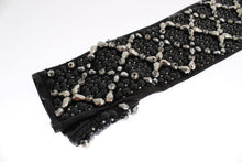 Load image into Gallery viewer, Dolce & Gabbana Elegant Black Crystal Beaded Leather Gloves