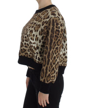 Load image into Gallery viewer, Dolce & Gabbana Leopard Print Crewneck Short Sweater